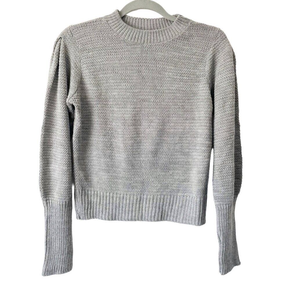 Express Gray Knit Sweater Quiet Luxury Clean Girl Cozy Minimalist S